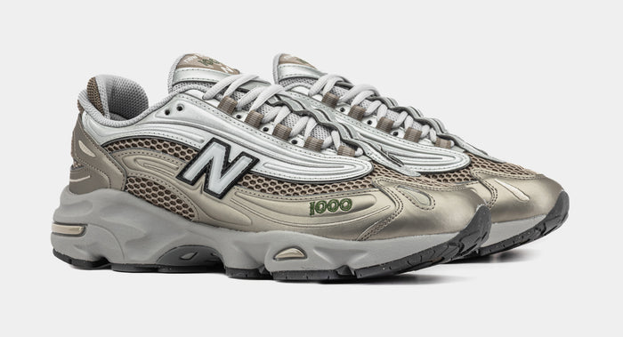 1000 Mens Running Shoes (Arid Stone/Light Silver Metallic/Dark Alpine Green)