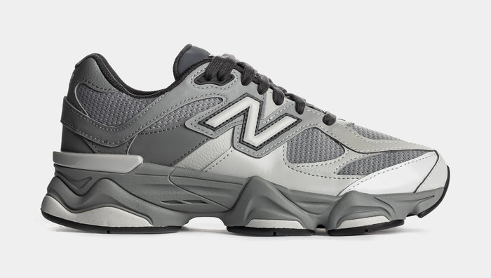 9060 Lace Grade School Lifestyle Shoes (Slate Grey/Harbor Grey)