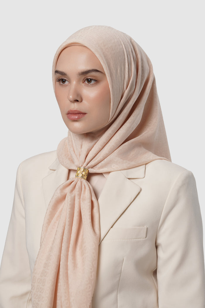 adara ring brooch in gold by buttonscarves on scarf