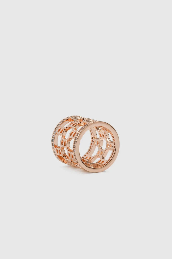adara ring brooch in rose gold by buttonscarves inside detail