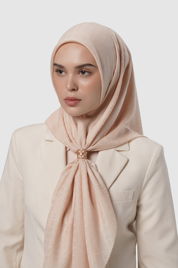 adara ring brooch in rose gold by buttonscarves on scarf