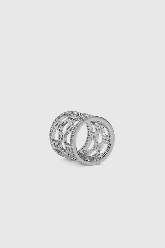 adara ring brooch in silver by buttonscarves inside detail