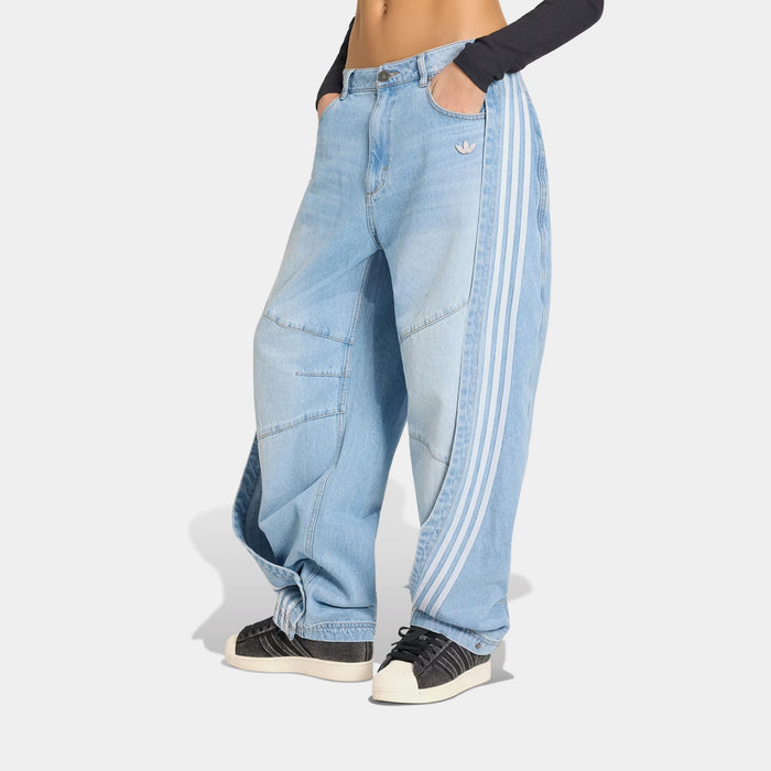 Adilenium 5.0 Banana Overlay Denim Womens Pants (Light Blue)