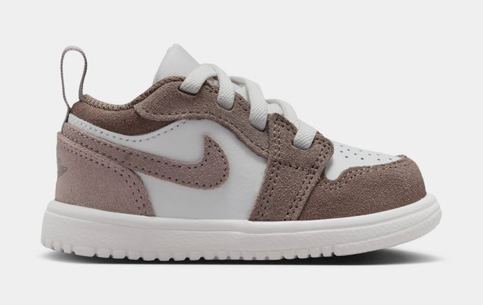 Air Jordan 1 Low Infant Toddler Lifestyle Shoes (Olive Grey/Enigma Stone/Summit White)