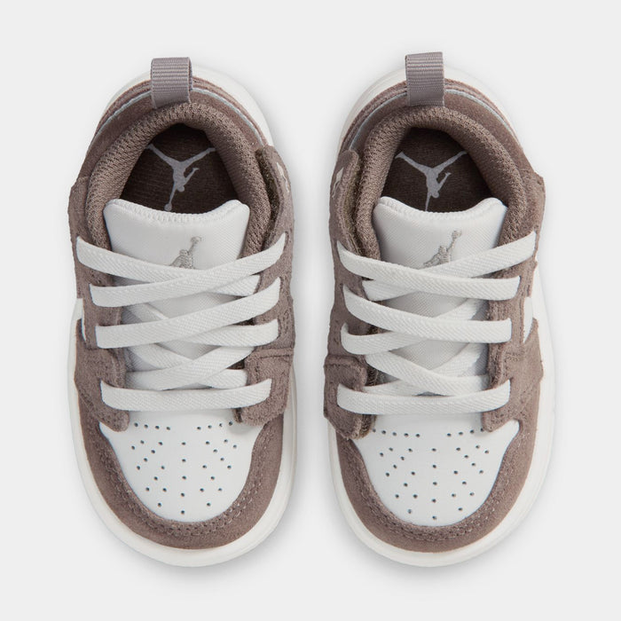 Air Jordan 1 Low Infant Toddler Lifestyle Shoes (Olive Grey/Enigma Stone/Summit White)