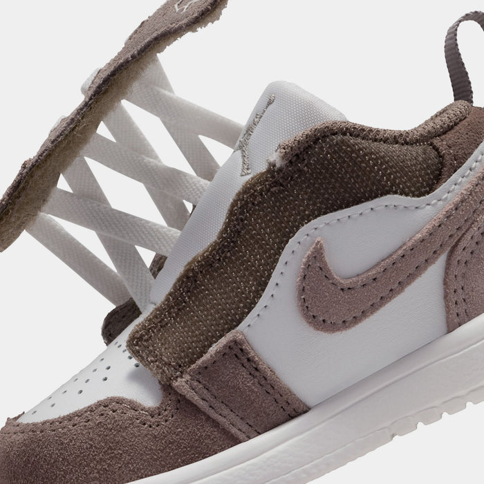 Air Jordan 1 Low Infant Toddler Lifestyle Shoes (Olive Grey/Enigma Stone/Summit White)