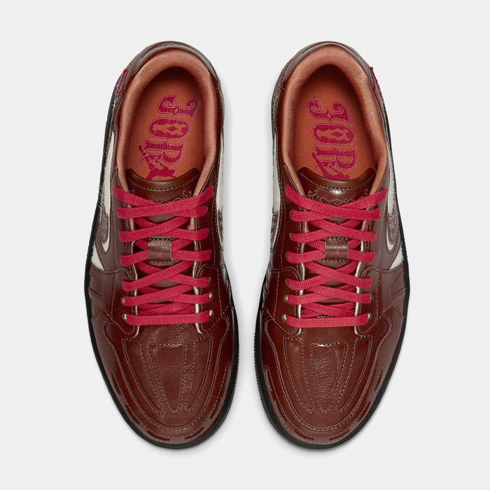 Air Jordan 1 Low Lunar New Year Womens Lifestyle Shoes (Light Chocolate/Light Chocolate/Black)
