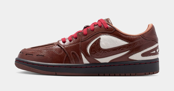 Air Jordan 1 Low Lunar New Year Womens Lifestyle Shoes (Light Chocolate/Light Chocolate/Black)