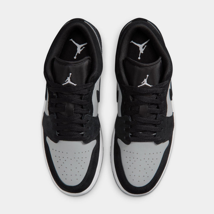 Air Jordan 1 Low Mens Lifestyle Shoes (Black/White/Light Smoke Grey)