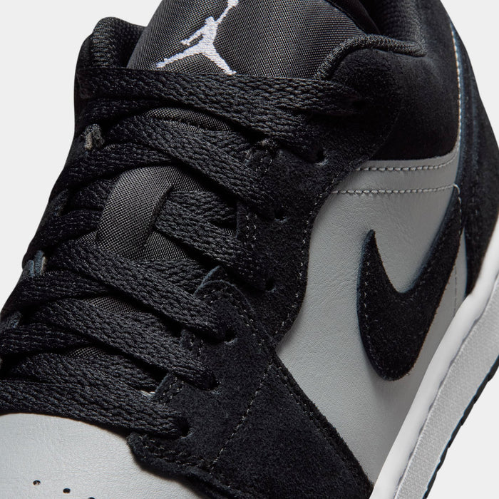 Air Jordan 1 Low Mens Lifestyle Shoes (Black/White/Light Smoke Grey)