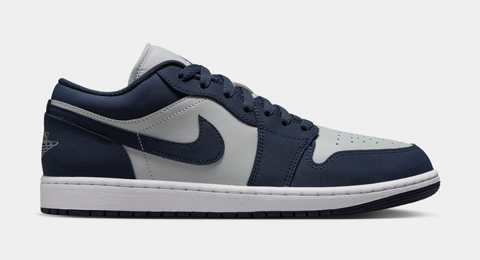 Air Jordan 1 Low Mens Lifestyle Shoes (Obsidian/Grey Fog/Pink Foam/Obsidian)