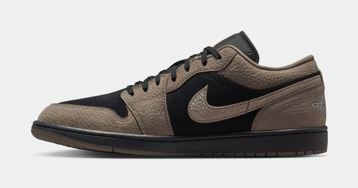Air Jordan 1 Low SE Mens Lifestyle Shoes (Black/Light Wild Mango/Olive Grey)