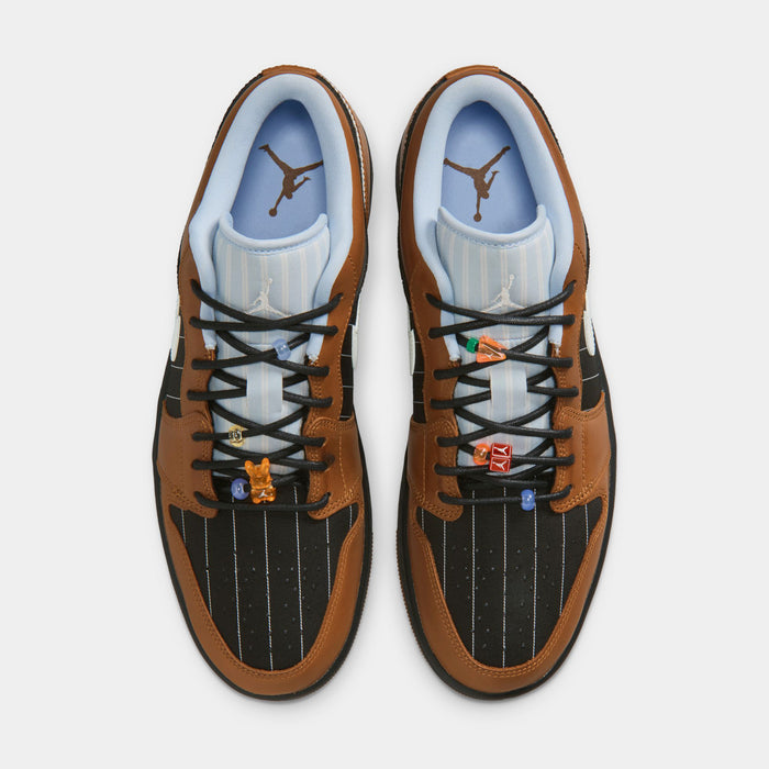 Air Jordan 1 Low SE Mens Lifestyle Shoes (Black/Sail/Black/Light British Tan)