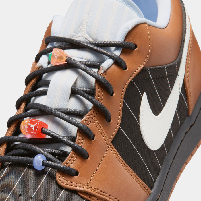 Air Jordan 1 Low SE Mens Lifestyle Shoes (Black/Sail/Black/Light British Tan)