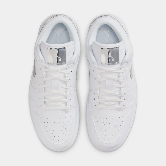 Air Jordan 1 Low SE Womens Lifestyle Shoes (White/White/Metallic Silver/White)