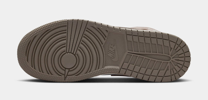 Air Jordan 1 Mid Grade School Lifestyle Shoes (Enigma Stone/Olive Grey/Summit White)