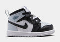 Air Jordan 1 Mid Infant Toddler Lifestyle Shoes (Black/Black/Aura/Squadron/Blue)