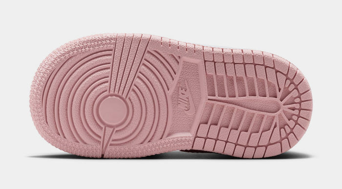 Air Jordan 1 Mid Infant Toddler Lifestyle Shoes (Pearl Pink/White/Medium Soft Pink)