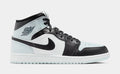 Air Jordan 1 Mid Mens Lifestyle Shoes (Black/Squadron Blue/Aura/White)