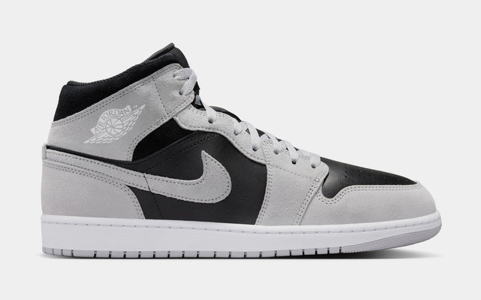 Air Jordan 1 Mid Mens Lifestyle Shoes (Light Smoke Grey/White/Black)