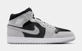 Air Jordan 1 Mid Mens Lifestyle Shoes (Light Smoke Grey/White/Black)