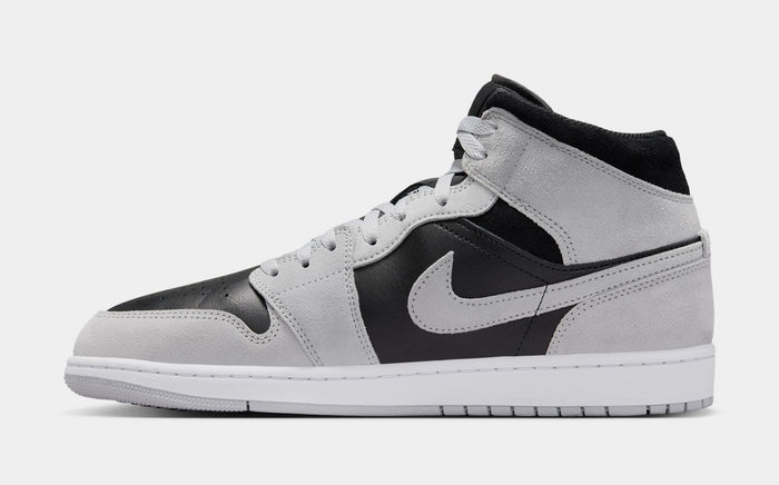 Air Jordan 1 Mid Mens Lifestyle Shoes (Light Smoke Grey/White/Black)