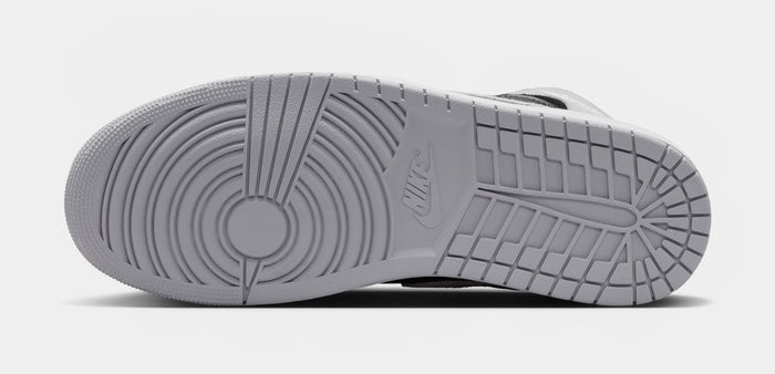 Air Jordan 1 Mid Mens Lifestyle Shoes (Light Smoke Grey/White/Black)