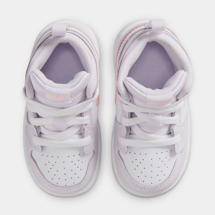 Air Jordan 1 Mid SE Infant Toddler Lifestyle Shoes (Barely Grape/Atomic Pink/White)