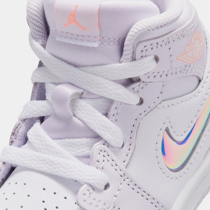 Air Jordan 1 Mid SE Infant Toddler Lifestyle Shoes (Barely Grape/Atomic Pink/White)