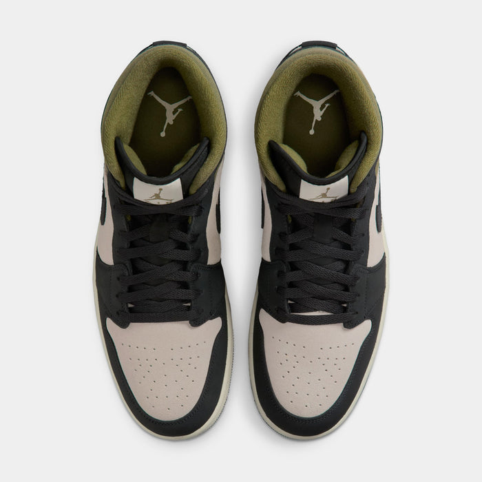 Air Jordan 1 Mid SE Mens Lifestyle Shoes (Light Orewood Brown/Medium Olive/Sail/Off Noir)