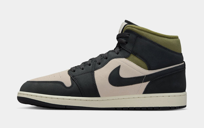 Air Jordan 1 Mid SE Mens Lifestyle Shoes (Light Orewood Brown/Medium Olive/Sail/Off Noir)
