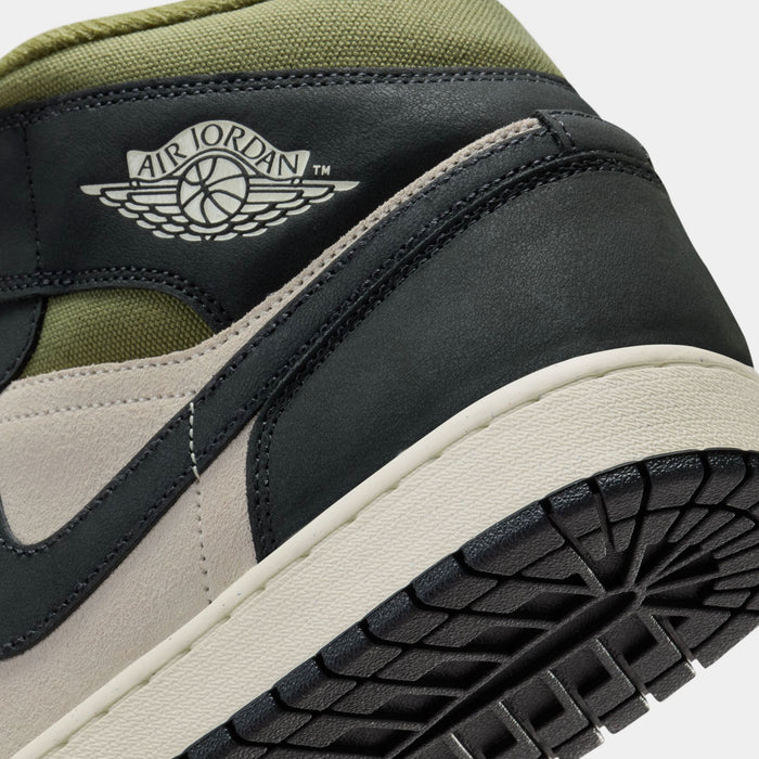 Air Jordan 1 Mid SE Mens Lifestyle Shoes (Light Orewood Brown/Medium Olive/Sail/Off Noir)