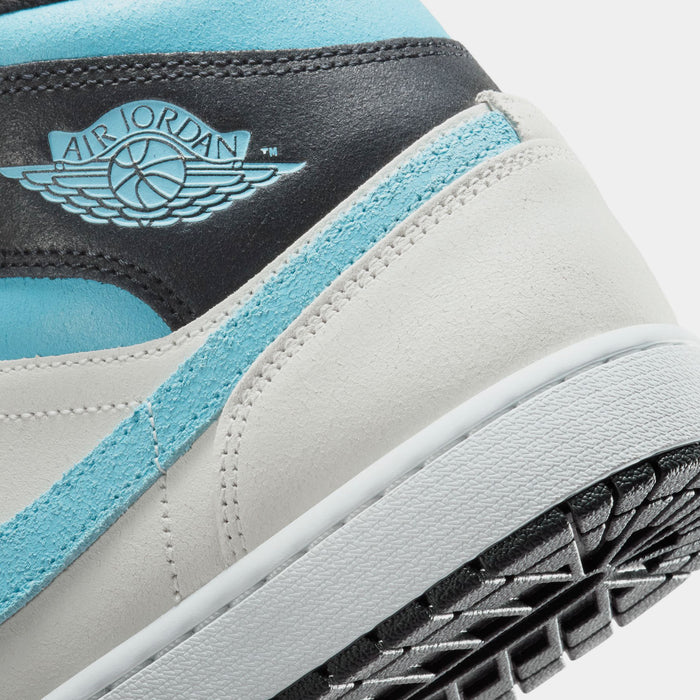 Air Jordan 1 Mid SE Mens Lifestyle Shoes (Summit White/Blue Chill/Black)