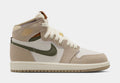 Air Jordan 1 Retro High OG Khaki Preschool Lifestyle Shoes (Khaki/Sail/Coconut Milk/Cargo Khaki) Free Shipping