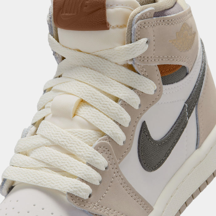 Air Jordan 1 Retro High OG Khaki Preschool Lifestyle Shoes (Khaki/Sail/Coconut Milk/Cargo Khaki) Free Shipping