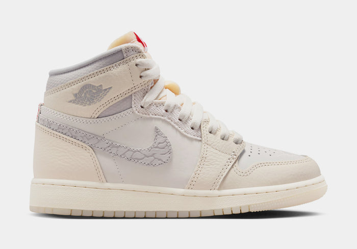 Air Jordan 1 Retro High OG Sail Grade School Lifestyle Shoes (Sail/university Red/Pale Ivory)