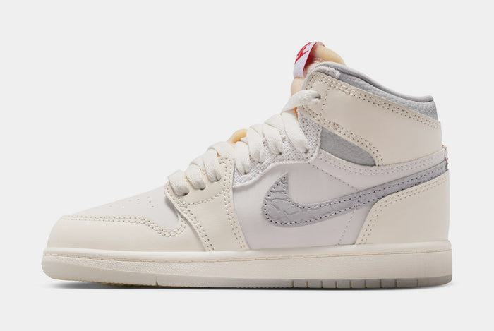 Air Jordan 1 Retro High OG Sail Preschool Lifestyle Shoes (Sail/University Red/Pale Ivory)