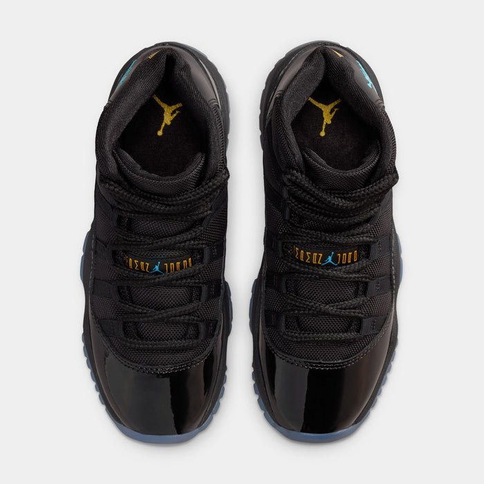 Air Jordan 11 Retro Gamma Grade School Lifestyle Shoes (Black/Gamma Blue/Varsity Maize) Limit One Per Customer