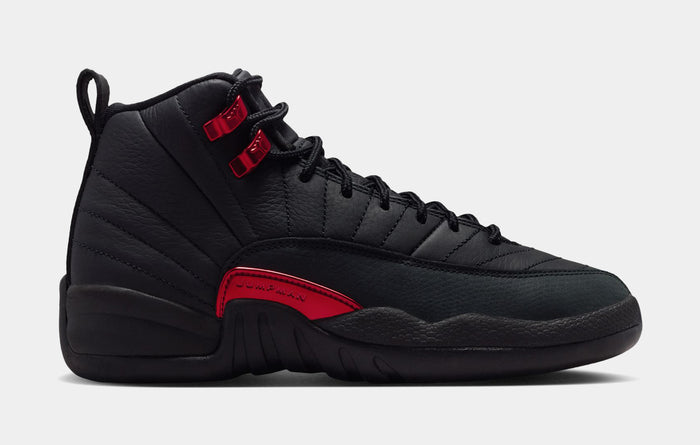 Air Jordan 12 Retro Bloodline Grade School Lifestyle Shoes (Black/Varsity Red) Free Shipping