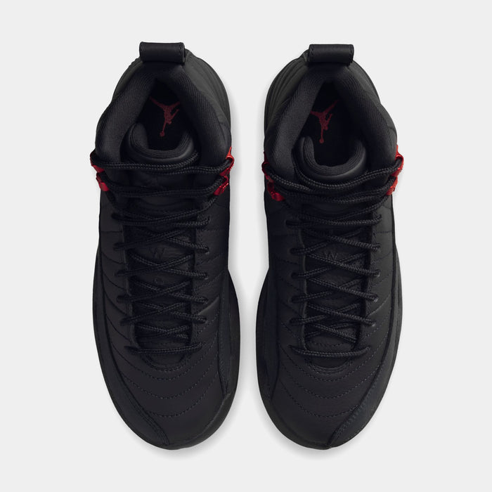 Air Jordan 12 Retro Bloodline Grade School Lifestyle Shoes (Black/Varsity Red) Free Shipping