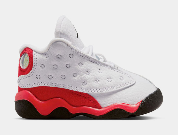 Air Jordan 13 Retro White And University Red Toddler Lifestyle Shoes (White/Black/True Red)