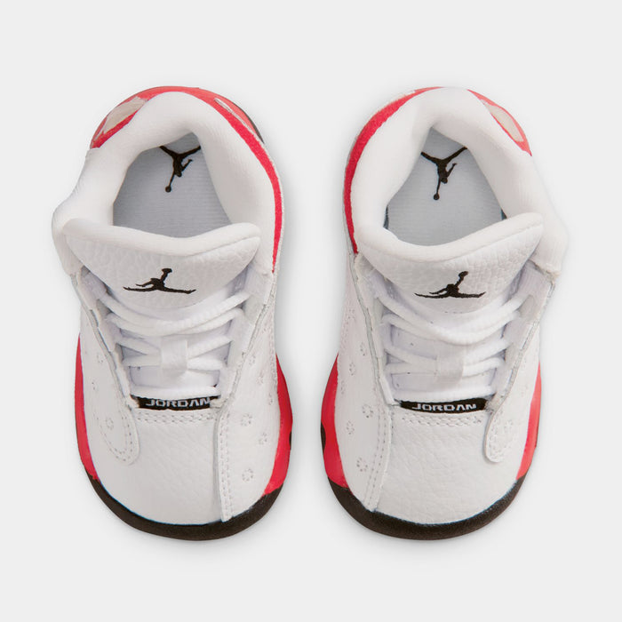 Air Jordan 13 Retro White And University Red Toddler Lifestyle Shoes (White/Black/True Red)