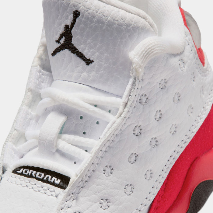 Air Jordan 13 Retro White And University Red Toddler Lifestyle Shoes (White/Black/True Red)