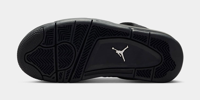 Air Jordan 4 Retro Black Cat Grade School Lifestyle Shoes (Black/Black/Light Graphite) Free Shipping