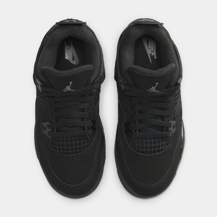 Air Jordan 4 Retro Black Cat Preschool Lifestyle Shoes (Black/Black/Light Graphite)