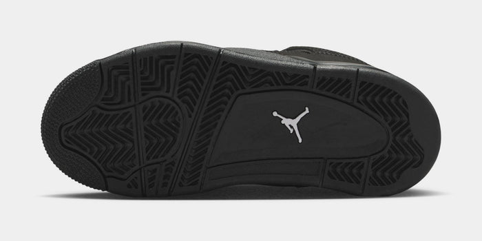 Air Jordan 4 Retro Black Cat Preschool Lifestyle Shoes (Black/Black/Light Graphite)