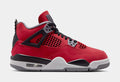 Air Jordan 4 Retro Toro Bravo Grade School Lifestyle Shoes (Fire Red/White/Black/Cement Grey)
