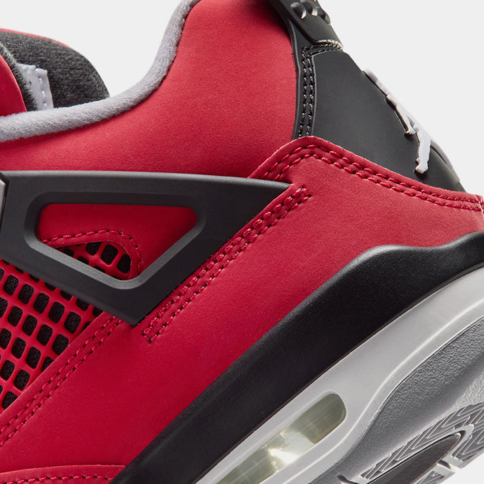 Air Jordan 4 Retro Toro Bravo Grade School Lifestyle Shoes (Fire Red/White/Black/Cement Grey)