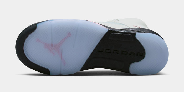 Air Jordan 5 Retro Medium Soft Pink Grade School Lifestyle Shoes (White/Medium Soft Pink/Black) Free Shipping