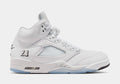 Air Jordan 5 Retro OG White Metallic Mens Lifestyle Shoes (White/Metallic Silver/Black)